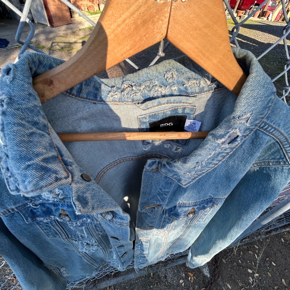 BDG Light Blue Distressed Jacket - Picture 5 of 5
